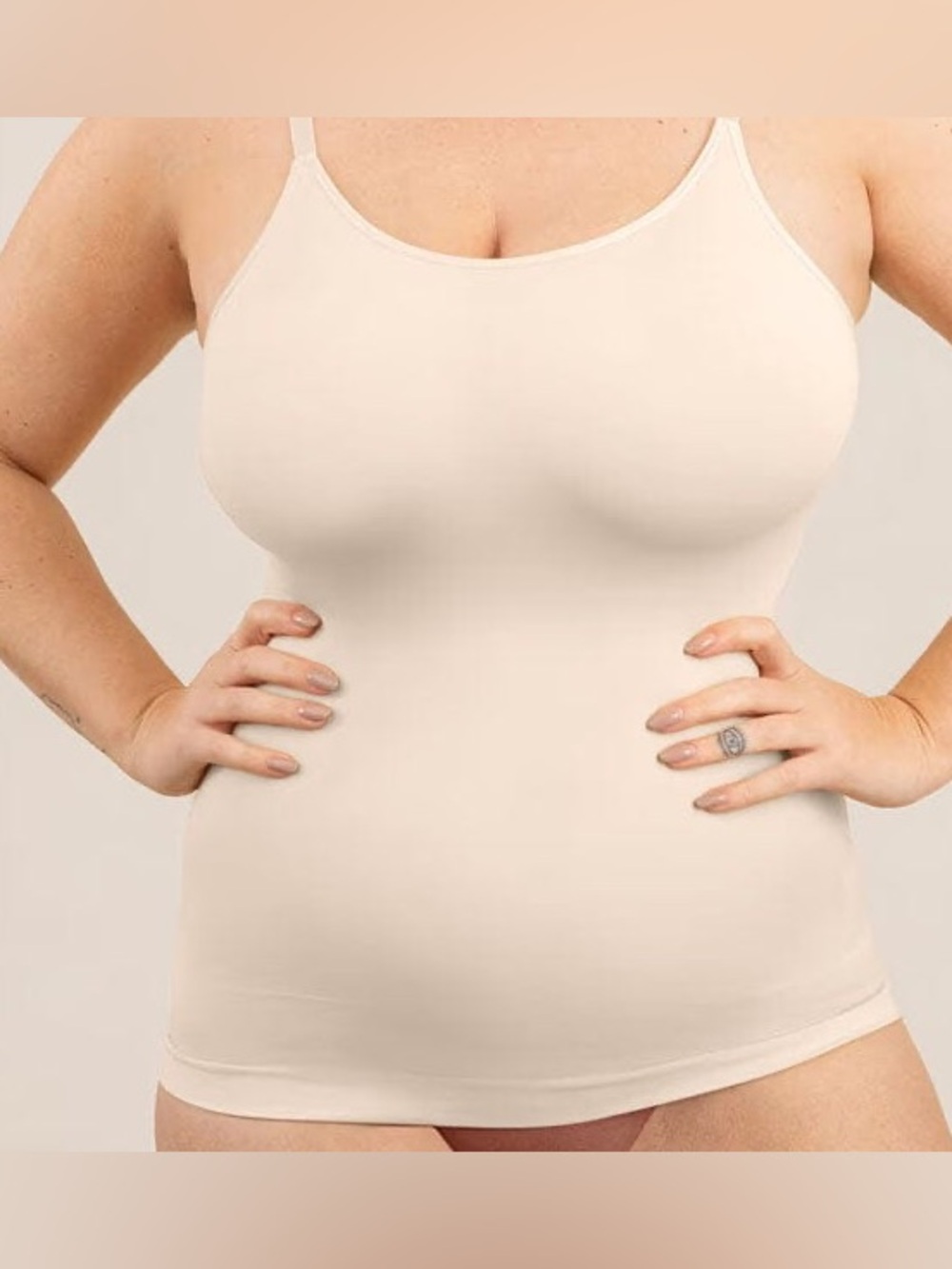 Shapermint NWT All Day Everyday Scoop Neck Cami in Chai Size XL